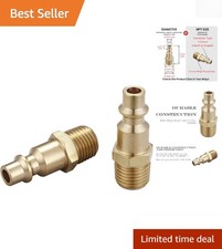 Industrial Quality 1/4-Inch NPT Male Plug and Coupler   Brass Air Fittings