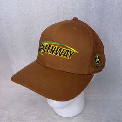 Greenway John Deere Hat Cap - Brown Adjustable Embroidered NWOT NEW
