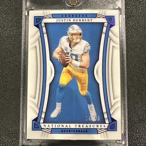 2022 Panini National Treasures - Justin Herbert #41 Purple /49