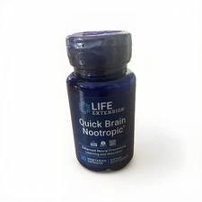 Life Extension Quick Brain Nootropic 30 Veg Caps Exp. 12/25