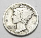 1917-S MERCURY DIME,TOUGHER DATE,NICE COIN!!!!(A5)