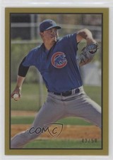 2019 Bowman Heritage Chrome Prospects Gold Refractor /50 Keegan Thompson nd3