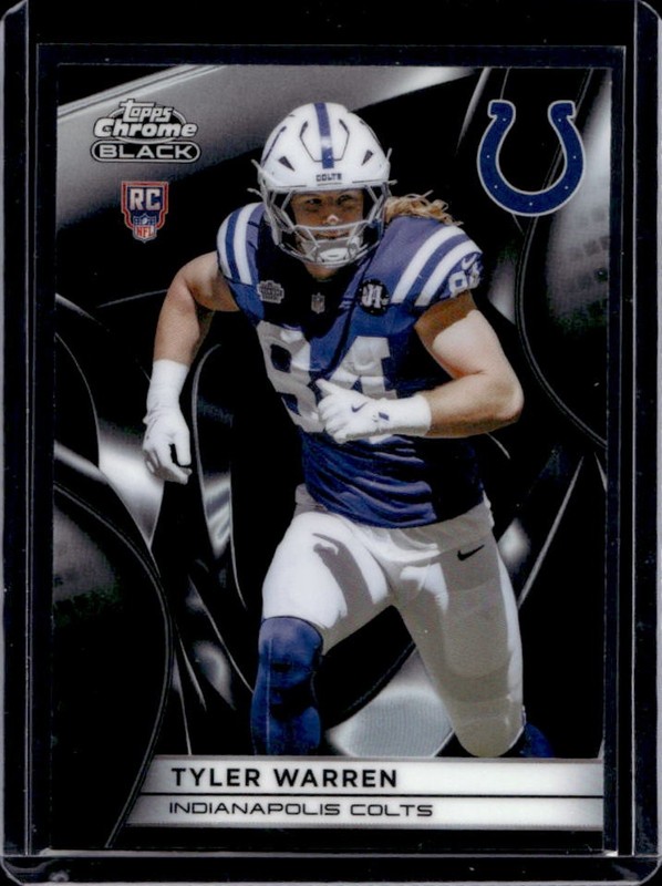 2025 Topps Chrome Black Tyler Warren RC Rookie #120 Colts