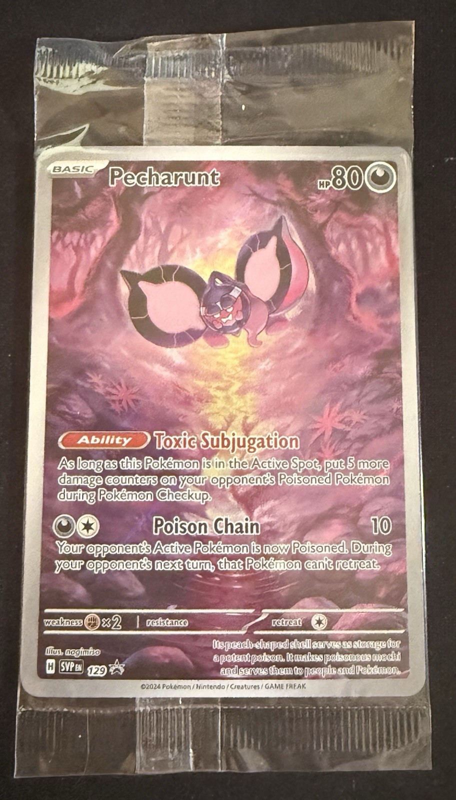 Pecharunt 129 Sv: Scarlet & Violet Promo Card - Sealed NM Pokemon Tcg Card