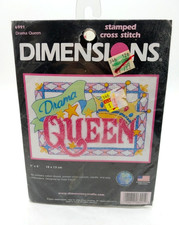 Dimensions Drama Queen Stamped Cross Stitch Kit 6991 7 x 5 Inches NEW