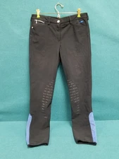 Schockemohle Eleonore Equestrian Breeches Women's 42 Black + Blue 