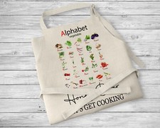 Customized Chef Inspired Apron BBQ Chef Party Gift Alphabet Vegetables Design