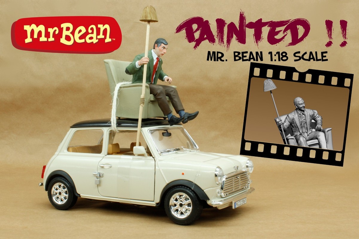 Mr Bean for MINI COOPER Set 1/18 NEW Hand Painted Mr. Bean Mr Bean for MINI COOPER Set 1/18 NEW Hand Painted Mr. Bean