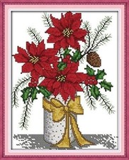Happy Forever 11CT Stamped Cross Stitch, H401 Winter, Size 11''x13''