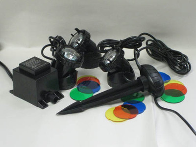 3 Underwater garden Pond Fountain spot Lights koi pond With sensor !