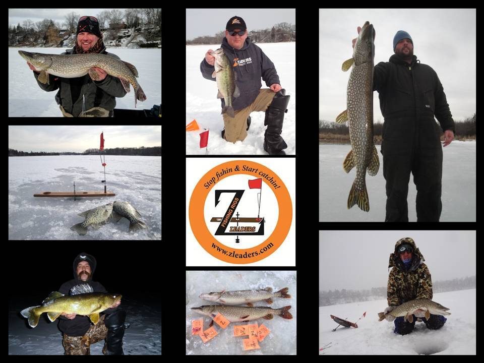 6 WIRE ICE FISHING BLEEDING TIP UP LEADERS Pike / Walleye / Bass