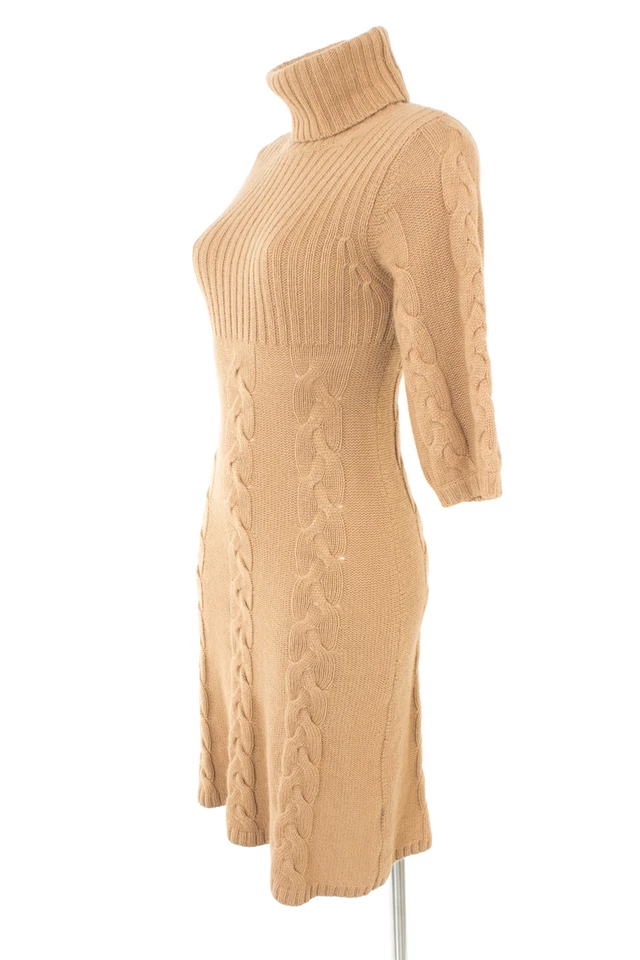 Vestido mujer GANT de punto talla XS con lana angora beige - Imagen 2 de 4