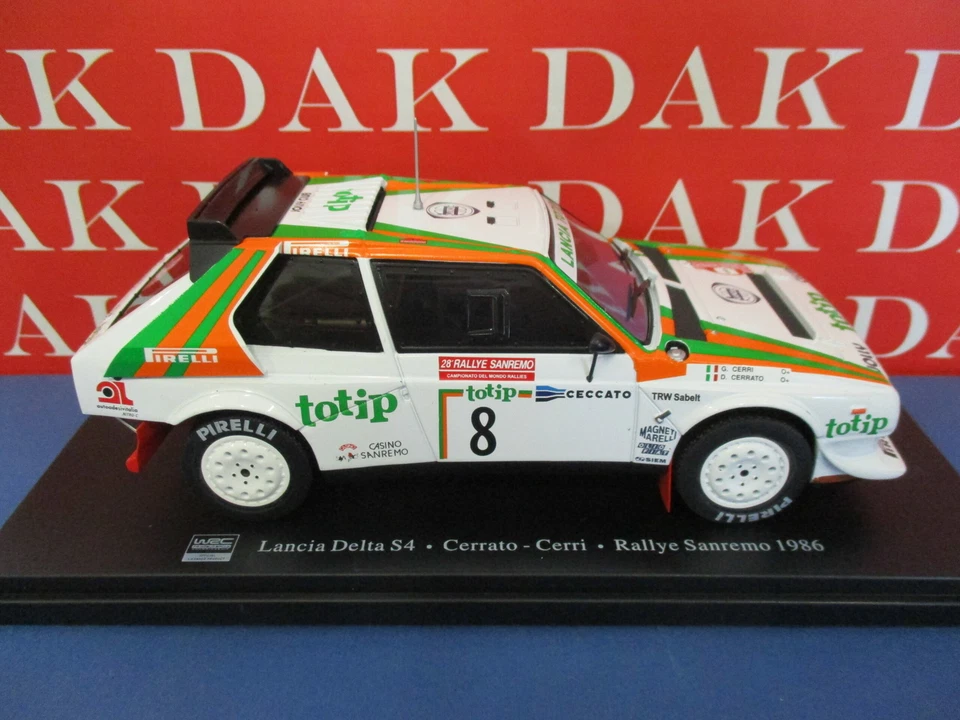 Die cast 1/24 Modellino Auto Lancia Delta S4 Totip Rally Sanremo 1986 D. Cerrato - Immagine 2 di 4