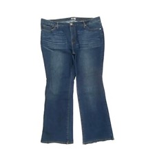 Terra  Sky Bootcut Back Flap Pockets Women's size 20W Dark Wash Blue Denim jean