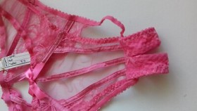 AGENT PROVOCATEUR RARE PINK ROZLYN OUVERT BRIEF SIZE 3 MEDIUM UK 10 BNWOT SAMPLE