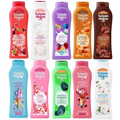 TULIPAN NEGRO BAGNOSCHIUMA SHOWER GEL BAGNO DOCCIA CREMA CORPO 650ml/400ml VARI