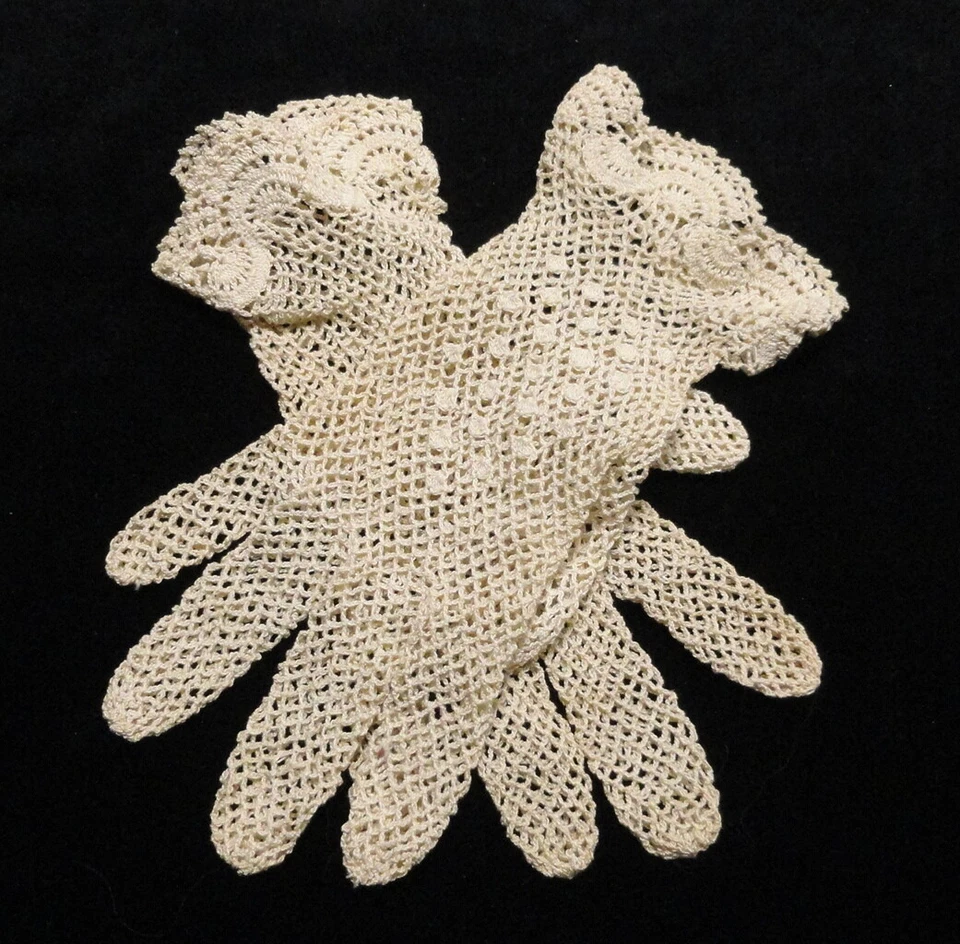 U-PICK - Guantes vintage para niños/niñas - cuero para niños pequeños, encaje de ganchillo para niñas+ Foto 3 de 4