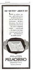 1929 Print Ad Melachrino Cigarettes No Butts About It Turkish Tobacco Coool