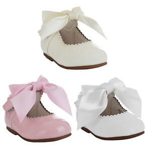 white patent baby shoes