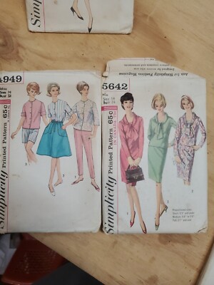 Lot Of 2 Vintage Simplicity Patterns Size 14