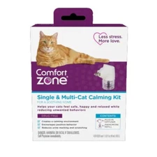 Comfort Zone Single & Multi-Cat Calming Kit 48 ml 1.62 oz Plug-In Diffuser *NEW*