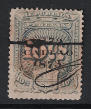 Peru 1872 10c Document Revenue (Light Blue) Used / Callao - S28221