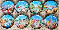 Walt Disney World 25th Anniversary 8 Plate Set Bradford Exchange EXCELLENT Fast