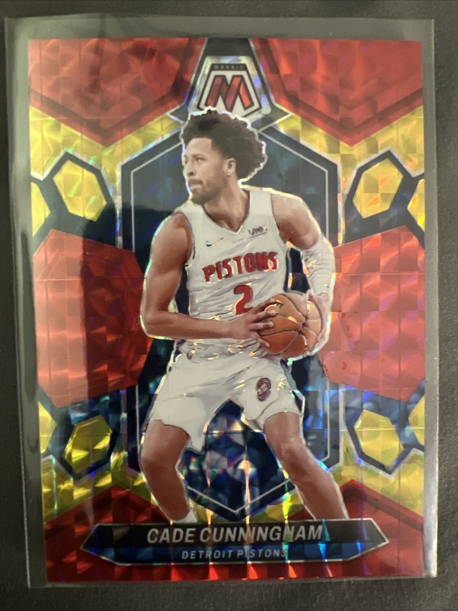 23-24 Panini Mosaic #81 Cade Cunningham /75 Choice Fusion Red