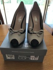 Scarpe Donna Bianche con profili neri numero 40 nuove Marca "CONTE"