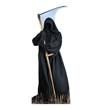 GRIM REAPER - OUTDOOR LIFE SIZE STAND-UP - BRAND NEW HALLOWEEN DECORATION 2638