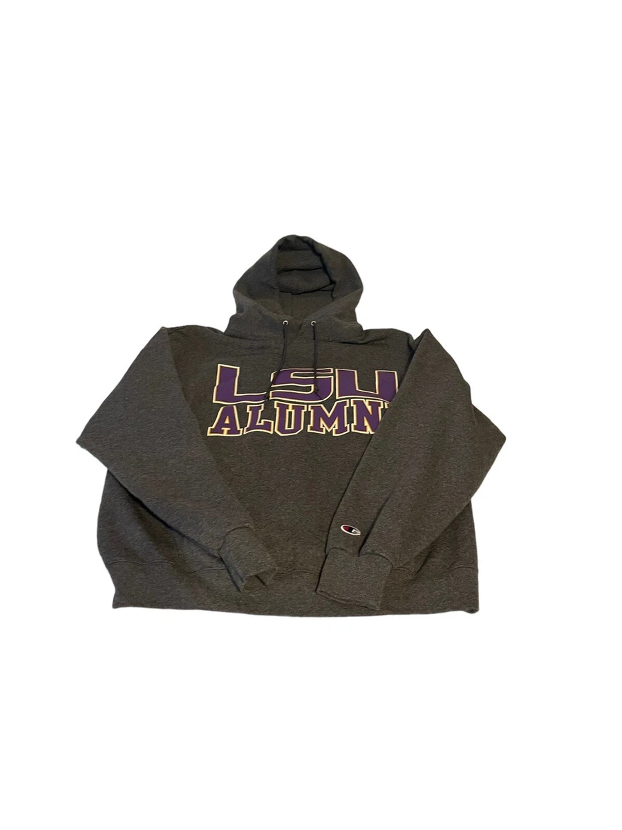 LSU Hoodie Alumni Tigers Champion Gray Pullover Sweatshirt Mens