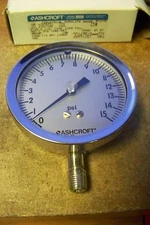 NEW Ashcroft 35-1009SW-02L 3-1/2" Pressure Gauge, 300-PSI