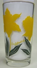 Daffodils Peanut Butter Glass Glasses Drinking Kitchen Mauzy 52-7