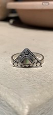 Sterling Silver Abalone Ring Size 8