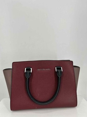 Michael Kors Maroon Saffiano Leather Crossbody