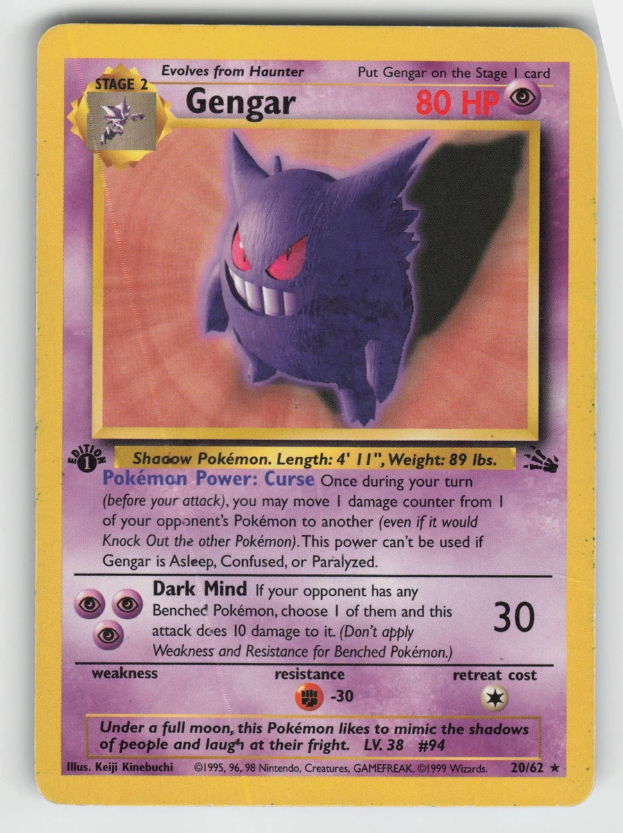 1995 gengar pokemon card value (35/83) (Cosmos Holo) [XY: Generations] Moderately Played Holofoil Holo Rare Gengar Pokmon TCG Rare Fossil