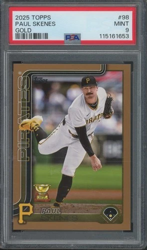 2025 Topps Gold #98 Paul Skenes /2025 Mint PSA 9