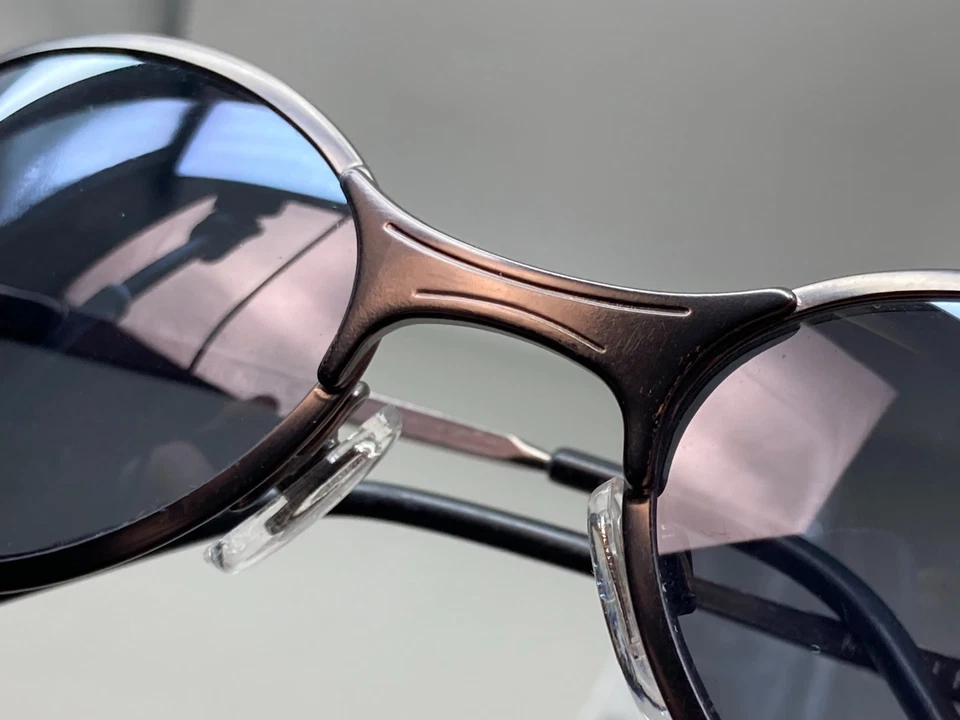 Vintage Foster Grant Sunglasses Oval Bugeye 90's Y2K Gunmetal Malibu FDR 125mm - Image 3 of 4