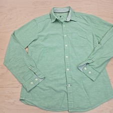 The Oxford Shirt Green Long Sleeve Button Up Collar 100 Cotton Medium