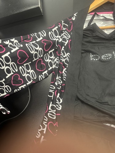 Women's BEBE Soft Black Pajama Set Size 3X - Picture 3 of 6