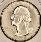 BU 1956-D/D Silver Washington Quarter 25c— Repunched Mintmark! RPM FS-501