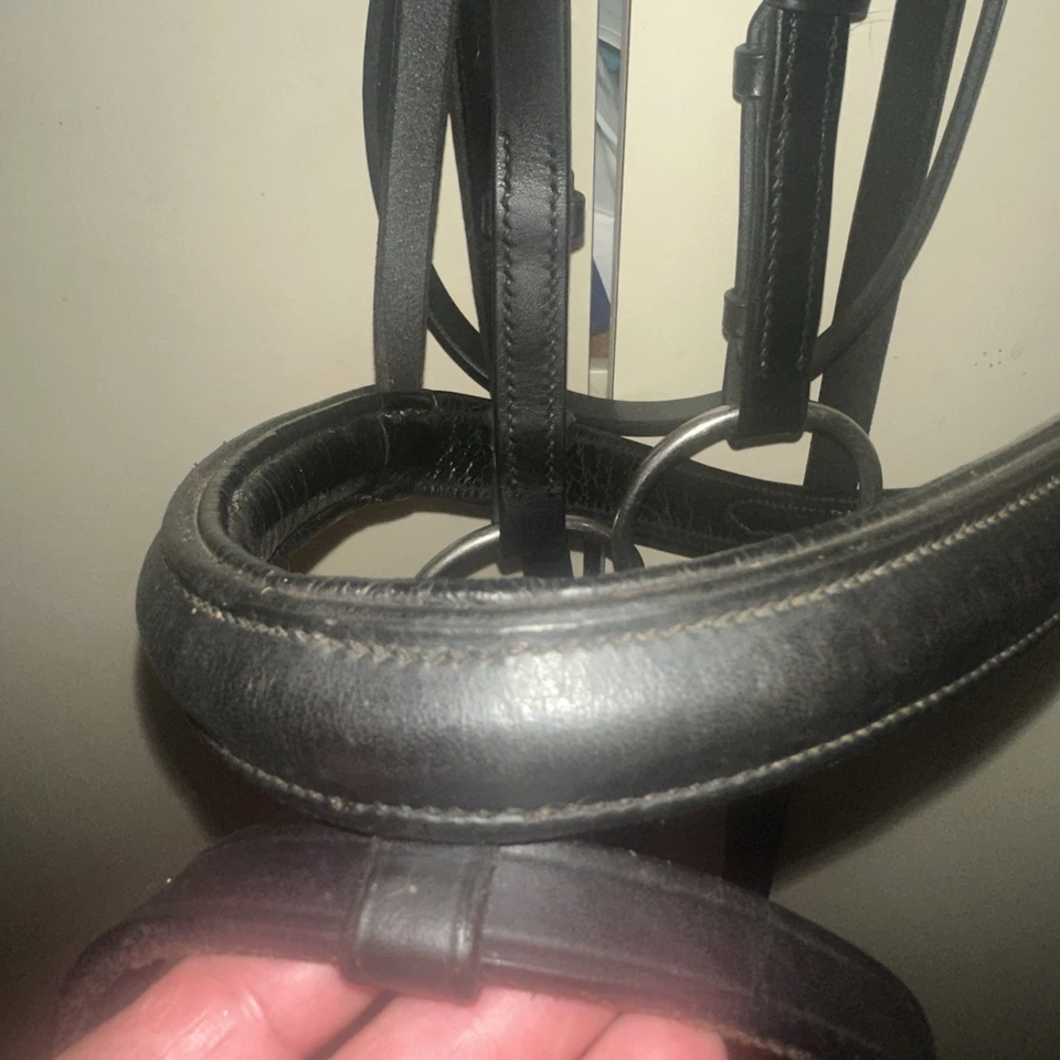 English Black Dressage Bridle Horse Size - Image 4 of 4