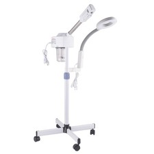 2IN1 Hot Facial Steamer 5X LED Magnifying Lamp UV Ozone LCD Salon Spa Skin Care