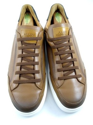 Allen Edmonds ''OLIVER'' Slip-On Stretch BROGUE Lace Sneakers 9.5 D Walnut (837N)