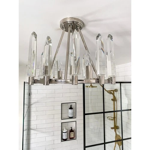 Crystorama WAT-B2004-PN Watson Semi-Flush Mount Polished Nickel - Picture 5 of 8