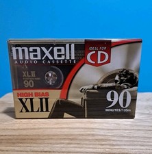 Maxell XL-II 90-minute Blank Audio Cassette Tape New Sealed High Bias