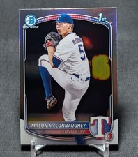 Mason McConnaughey 1st Chrome Refractor Rookie 2025 Bowman Draft BDC-117 Rangers