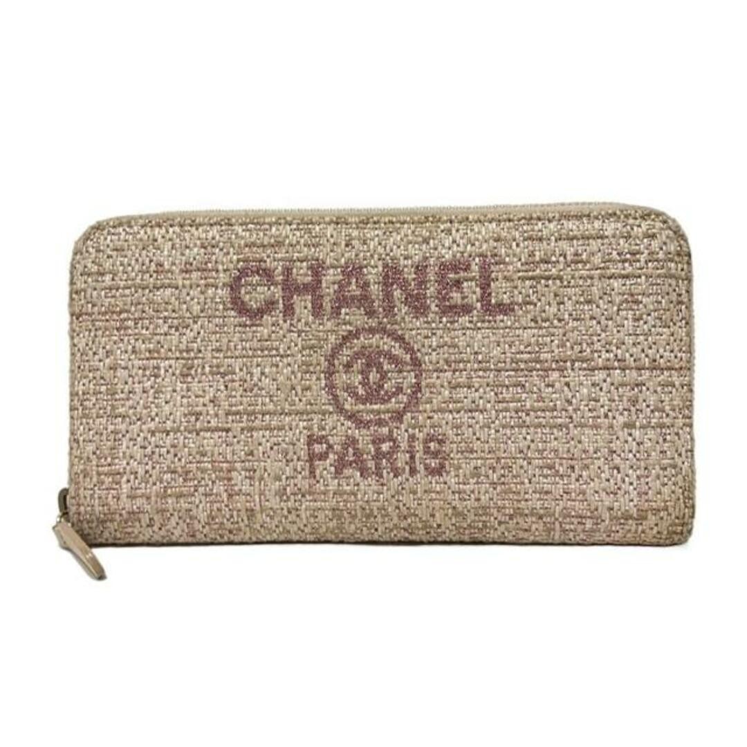 Chanel Deauville Pink Round Zipped Long Wallet