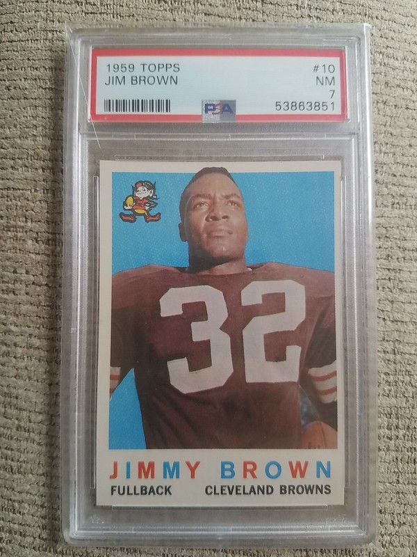 1959 Topps - Jim Brown #10, PSA 7!!
