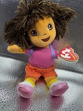 Dora The explorer RETIRED 2006 TY Beanie Baby Doll With Back Pack - VGC 
